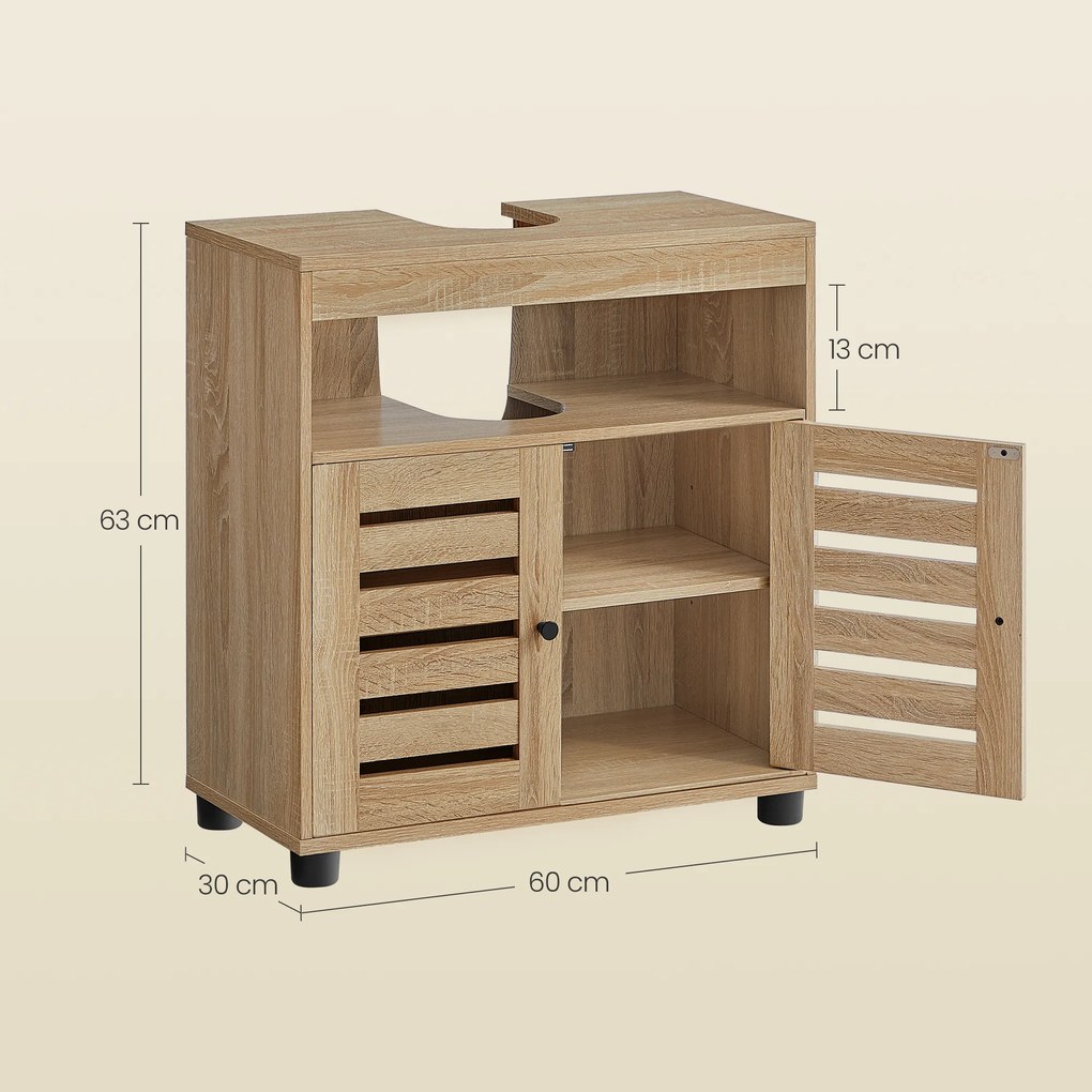 Szafka Łazienkowa pod Umywalkę zamykana - sonoma - BBK004B11