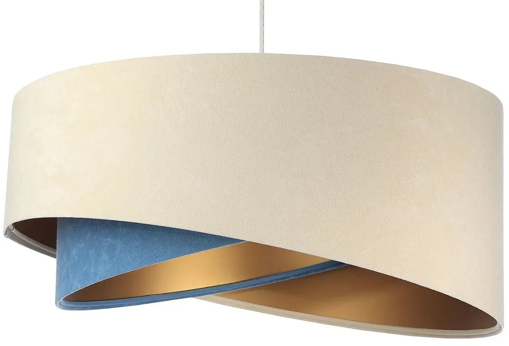 Beżowo-złota lampa wisząca nad stół R5-T33