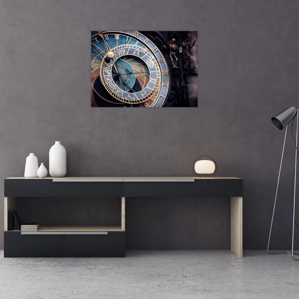 Obraz na szkle - Praski zegar astronomiczny, Praga (70x50 cm)