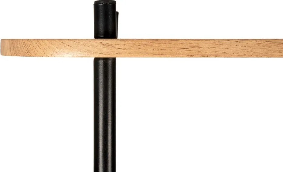 Czarny stalowy regał Leitmotiv Sole, 80x83,5 cm