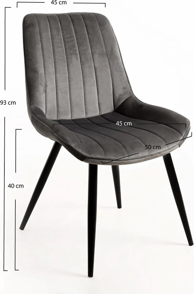 Zestaw 4 Krzese Lene Aksamitne