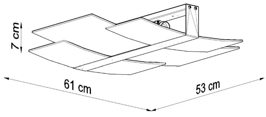 Biała lampa sufitowa ze szklanym kloszem 53x61 cm Marett – Nice Lamps