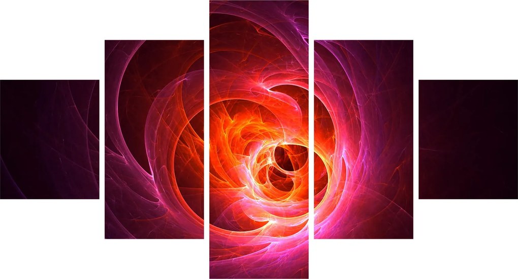 Nowoczesny obraz różowej abstrakcji (125x70 cm)