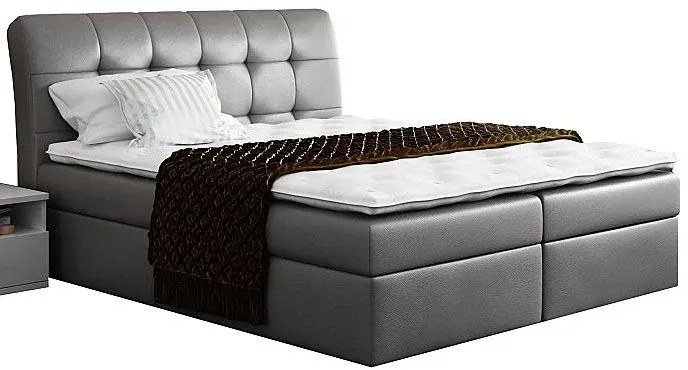 Łóżko tapicerowane z eleganckim zagłówkiem - Imar 200x200 44 kolory