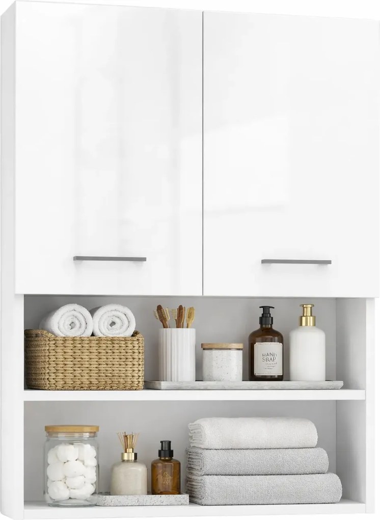 Szafka Łazienkowa Biały Ścienna Połysk G8-L53