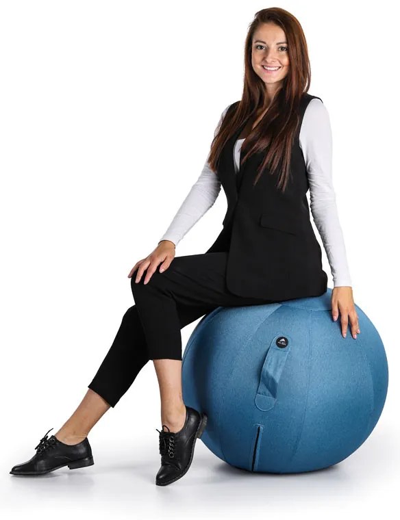 Ergonomiczna piłka do siedzenia, niebieska