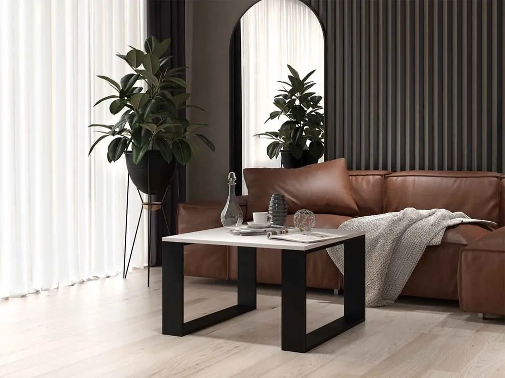 Ława prosta Modern MINI BIAŁY CZERŃ