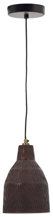 Czarna lampa wisząca z drewnianym kloszem ø 15 cm Amire – Kave Home