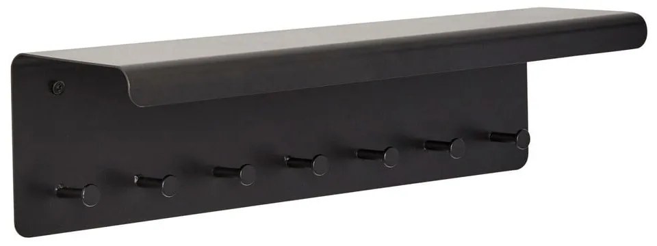 Czarny metalowy wieszak ścienny Hübsch Bow