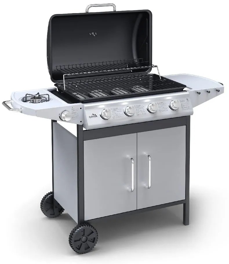Grill ogrodowy na gaz z kółkami Cattara Master Chef Flame Tamer