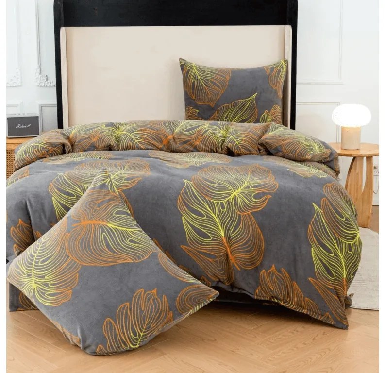 PrzytulneMieszkanie.pl PrzytulneMieszkanie.pl Pościel z mikropluszu TESICA szara Rozmiar pościeli: 70 x 80 cm | 140 x 200 cm