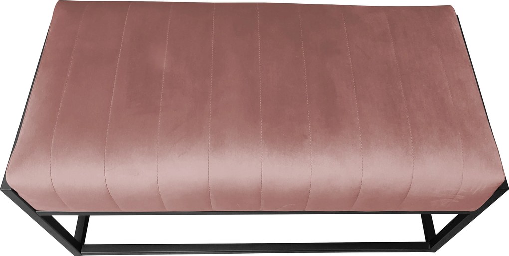 Ławka KAYA tkanina Welur loft ławka metal : Kolor Stelaża - Czarny , Kolor tkaniny - VELVET - MG58, Typ tkaniny - Velvet