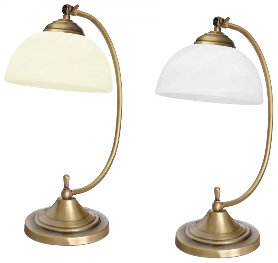 Patynowana lampa stołowa z mosiądzu C-B1C