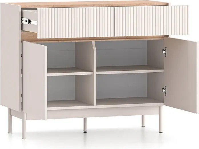 Komoda DUMI 06 2D2S 104 kaszmirowa/dąb cremona  ML MEBLE