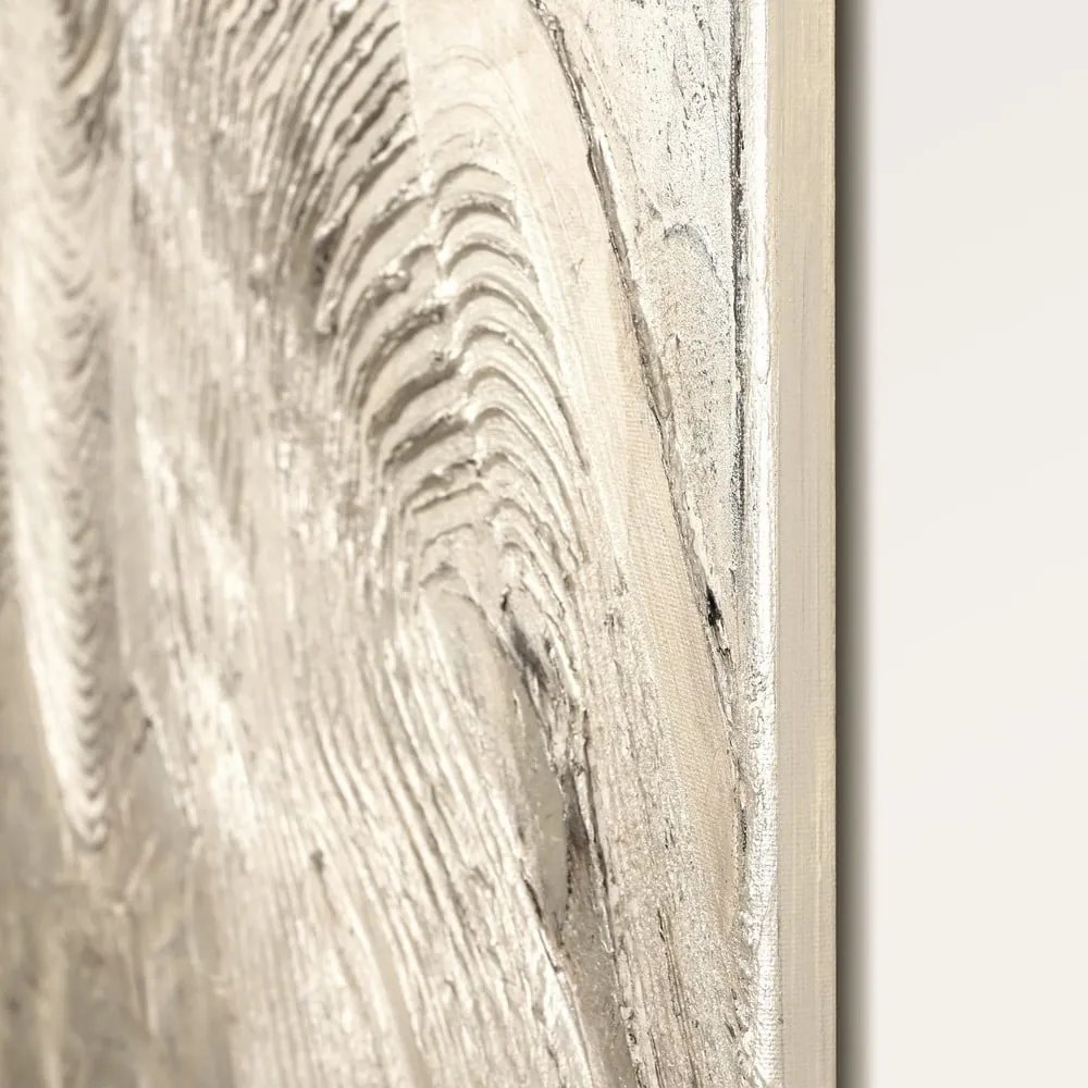 Ręcznie malowany obraz 88x118 cm Metallic Silver – Malerifabrikken