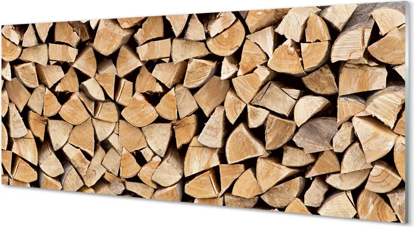 Szklany Panel Skład Drewna Opałowego