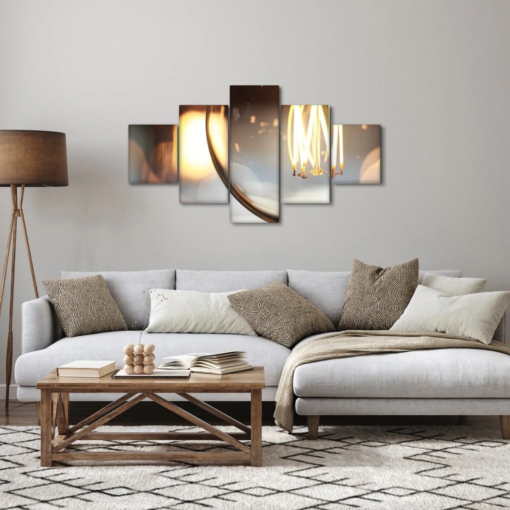 Obraz świecącej żarówki (125x70 cm)