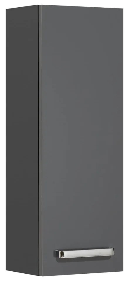 Ciemnoszara wisząca szafka łazienkowa 25x70 cm Set 311 – Pelipal