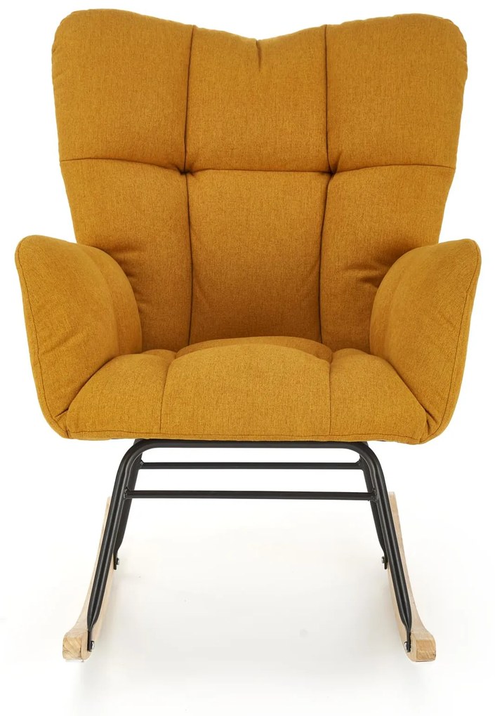 VASCO fotel bujany musztardowy