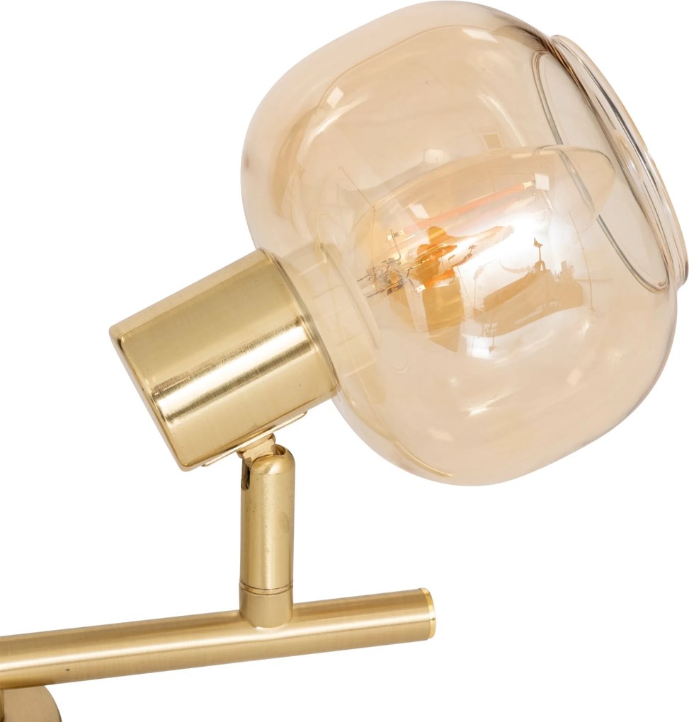 Lampy sufitowe PILLA, złoto i szklane klosze, 2 punktowe