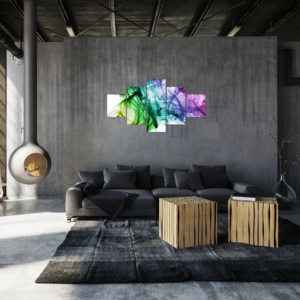 Obraz - kolorowy dym (125x70 cm)