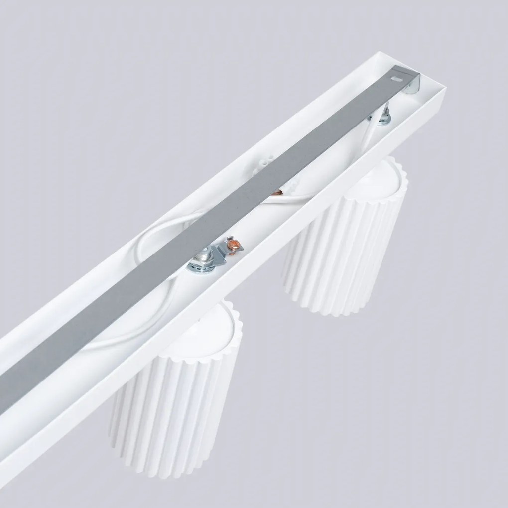 Listwa oświetleniowa 3-punktowa KARBON 3L biała ryflowana SOLLUX  LIGHTING