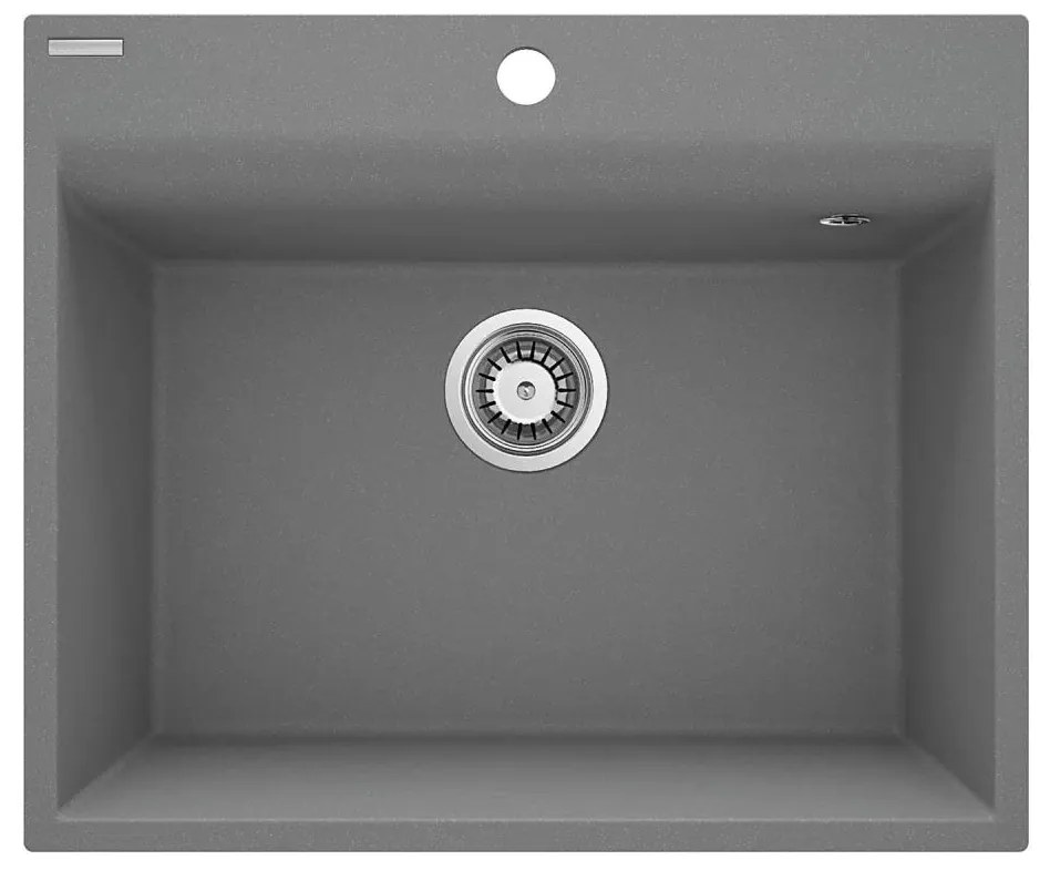 Deante ZRC_S10A - Zlewozmywak kuchenny CORIO 50x60 cm granitowy/metaliczny szary