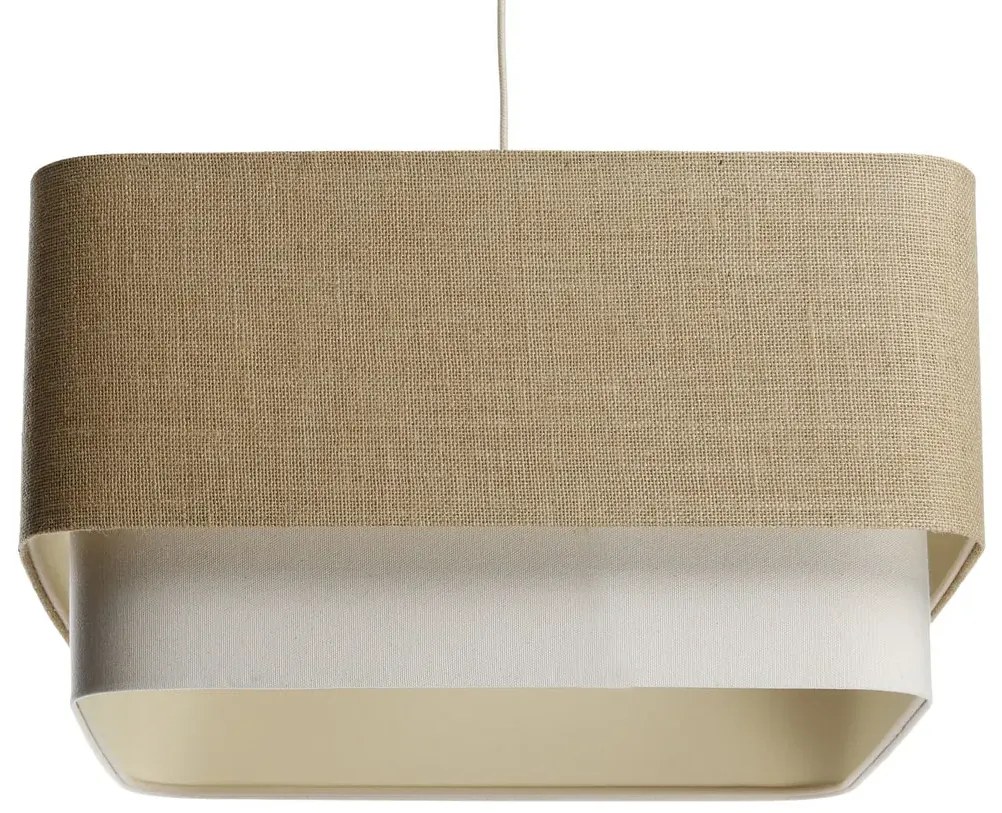 Lampa wisząca KWADRO DUO 001 51x47cm jutowa/kremowa BPS KONCEPT