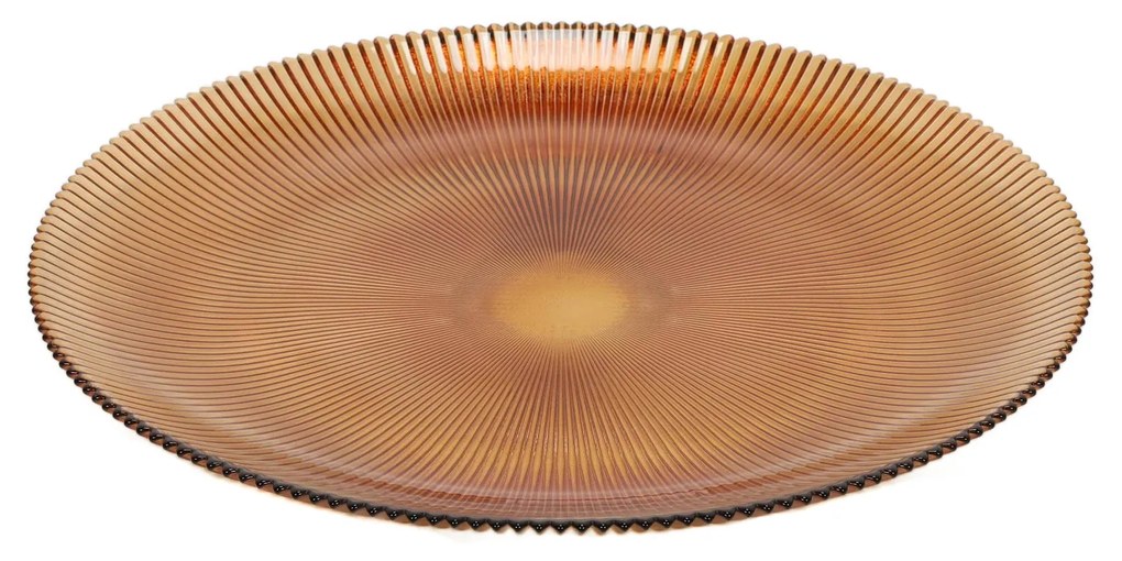 Prążkowany talerz płaski AMBER, Ø 32 cm