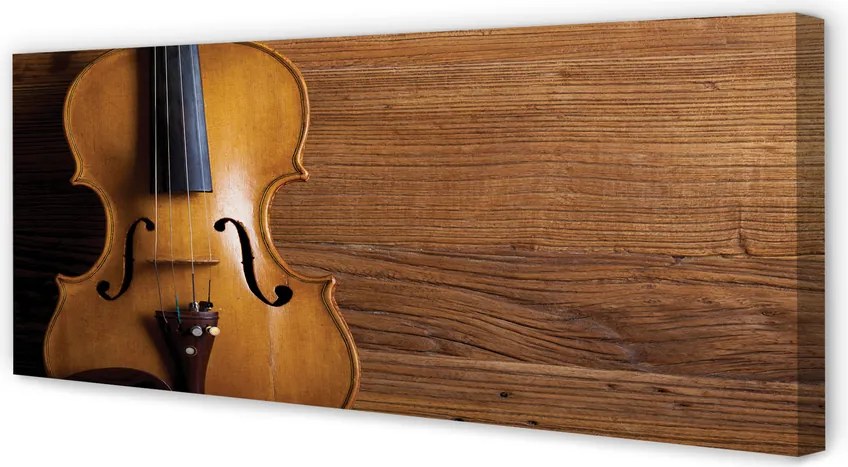 Fotoobraz na płótnie Skrzypce Na Rustykalnym Tle