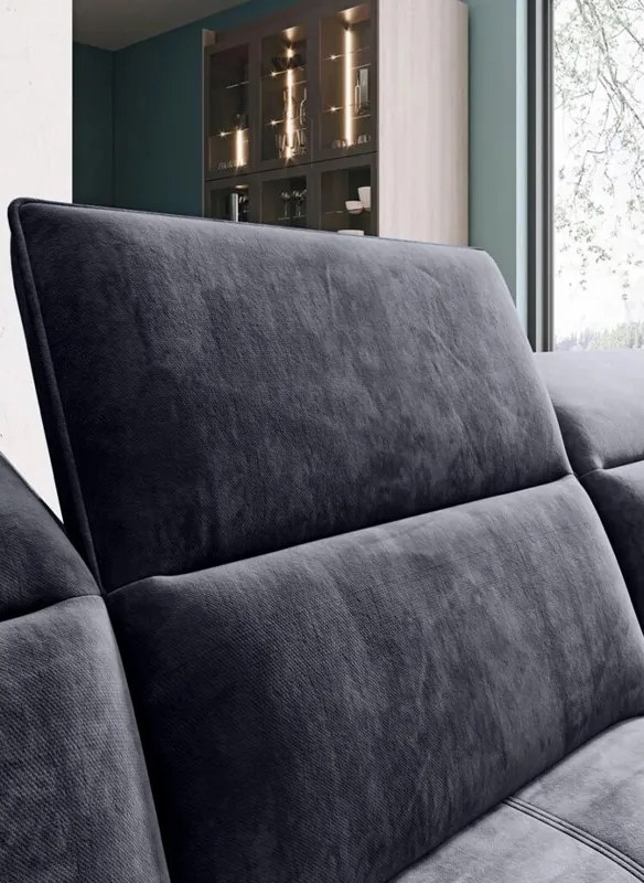 Narożnik COLOMBO XL Prawostronny z elektryczną regulacją siedziska w tkaninie PALLADIUM 19 WERSAL