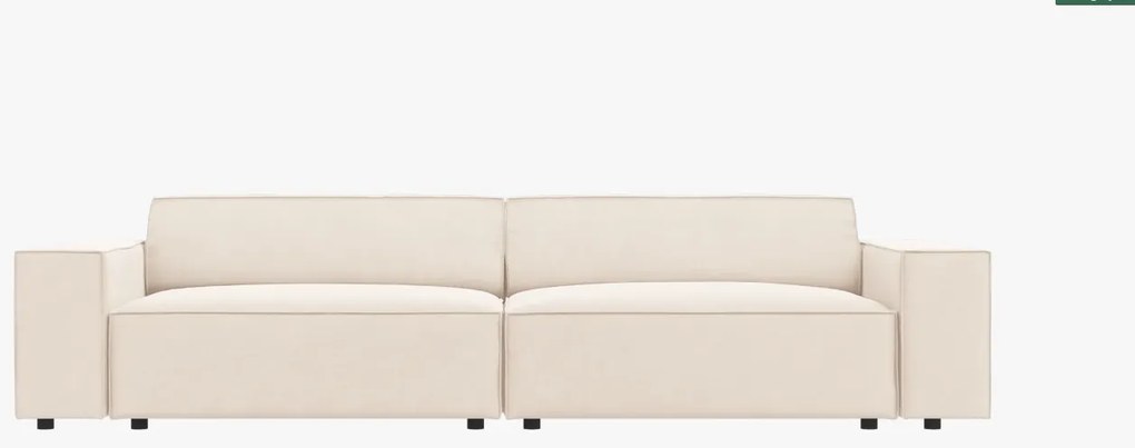 OUTLET Sofa 4-osobowa welurowa Jasny Beż 244/102/70 Jodie od Micadoni