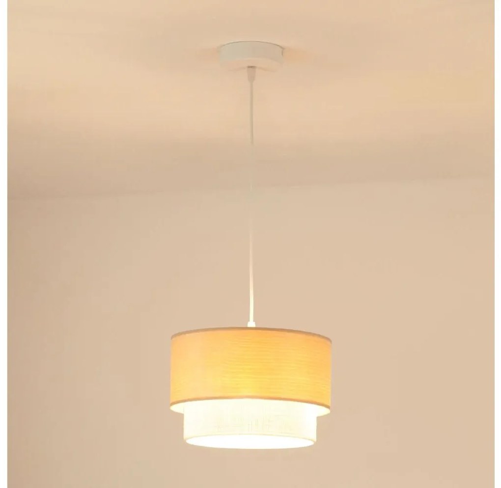 Brilagi - Lampa wisząca ARIZONA BOHO 1xE27/15W/230V pr. 25 cm beż/biały