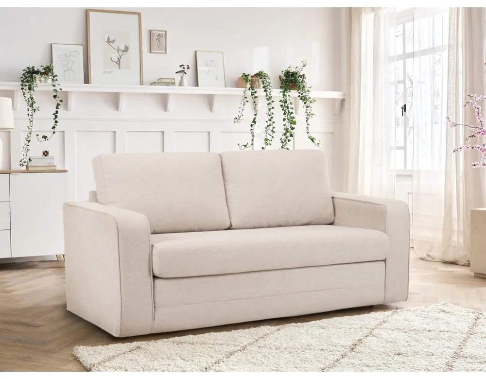 Beżowa rozkładana sofa 160 cm Come – Bobochic Paris