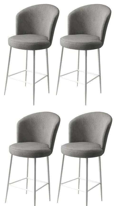 Zestaw krzeseł barowych Alte Grey and White, 4 szt., 4 szt.