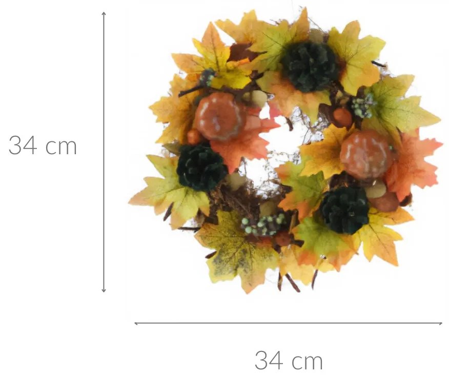Stroik wieniec jesienny, Ø 34 cm