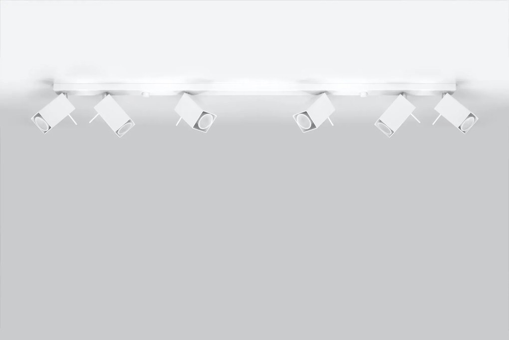 Biały plafon z regulowanymi reflektorami - 4X EX515 A6-E86