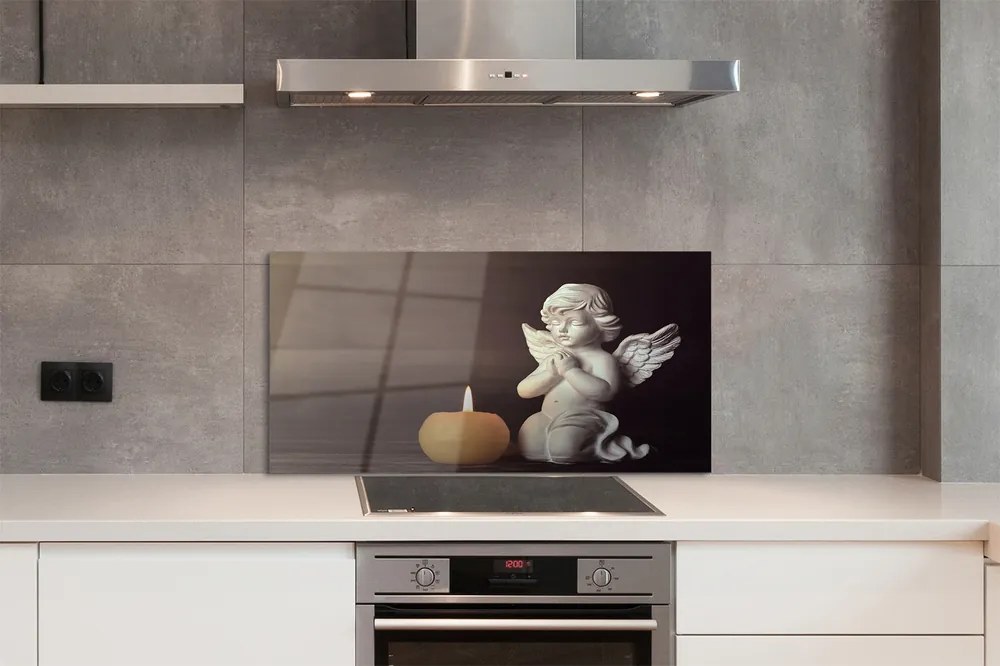 Panel Kuchenny Szklany Modlitwa Anioła przy Świecy