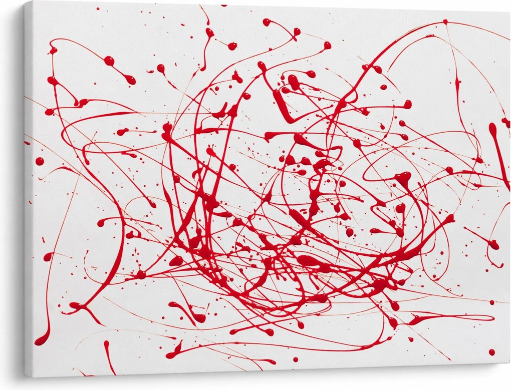 Obraz przy użyciu techniki drippingu (70x50 cm)