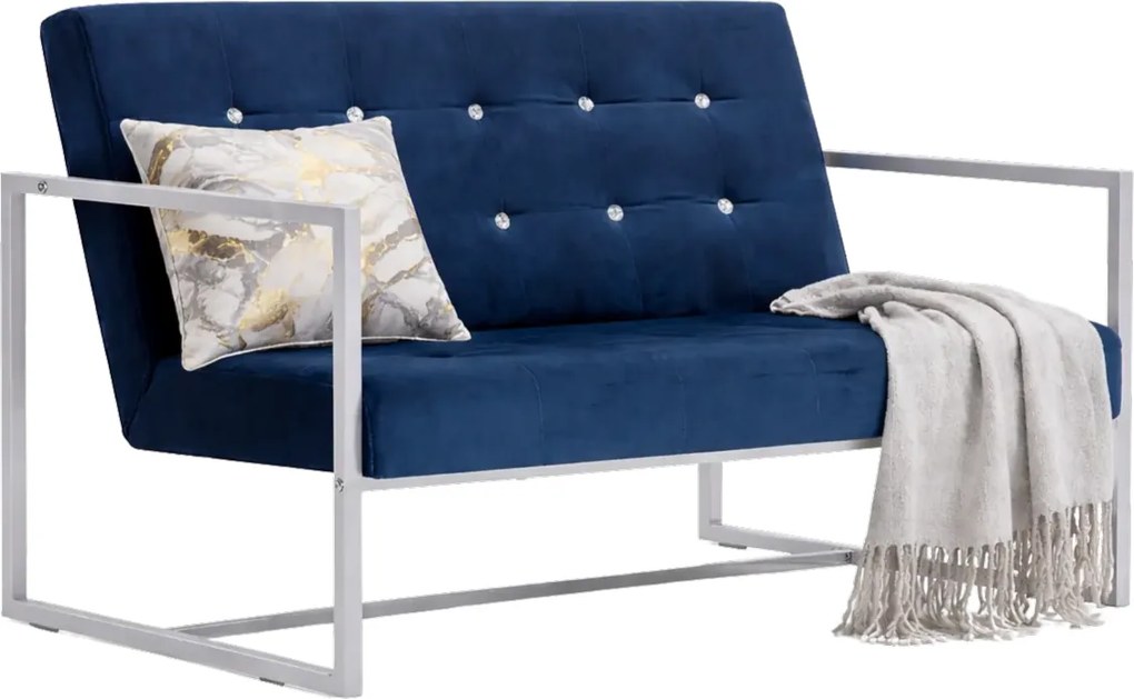 Granatowa sofa 2-osobowa B3-K25