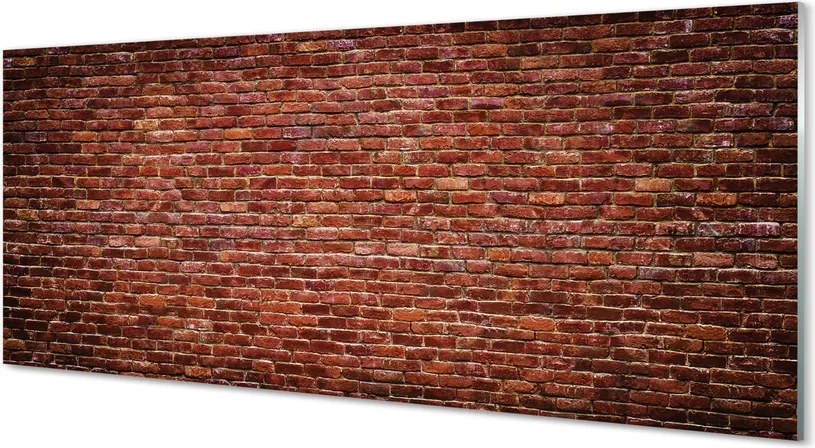 Szklany Panel Postarzany Mur Ceglany