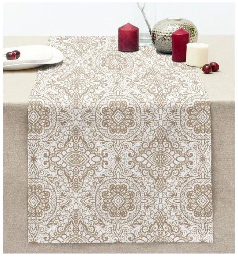 Bieżnik 40x130 cm Beige Mandala – Mila Home