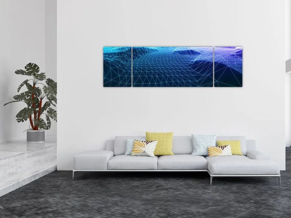 Obraz - Góry w modelu komputerowym (170x50 cm)