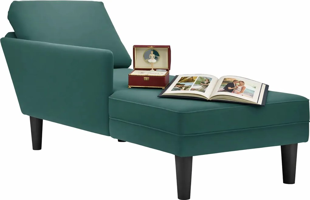 Zielona leżanka do salonu z poduszką H0-K04