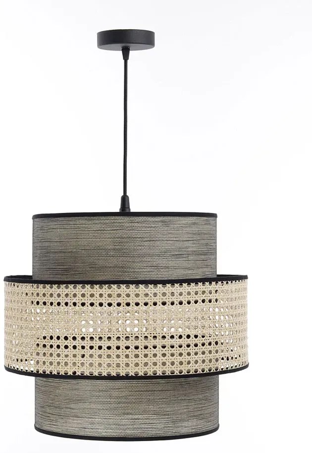 Abażurowa okrągła lampa wisząca boho - A342 Z0-D44