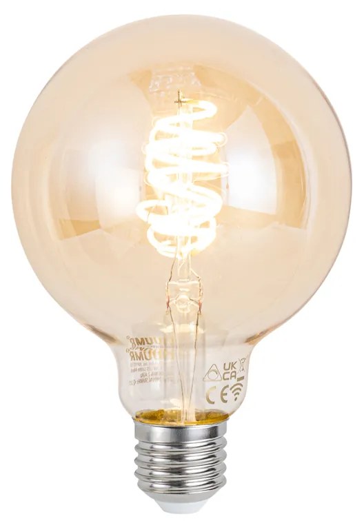 Inteligentna lampa sufitowa ciemny brąz 6-punktowa z 6 żarówkami Wifi G95 - SydneyDesignerski Oswietlenie wewnetrzne