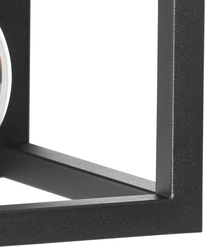 Inteligentna lampa ścienna czarna z półką, w tym Wi-Fi G95 - Cage Rack