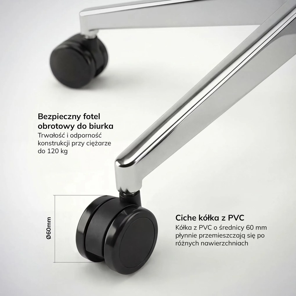 Fotel biurowy ergonomiczny ciemnoszary: AXIS