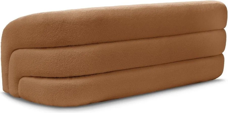 Pomarańczowa sofa z materiału bouclé 193 cm Elina – Bobochic Paris