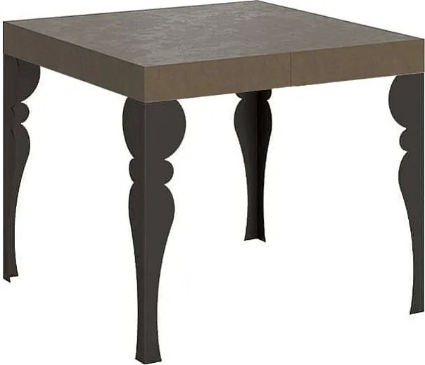 Stół rozkładany 90/246x90 cm Paxon szaro-beżowy nogi antracytowe